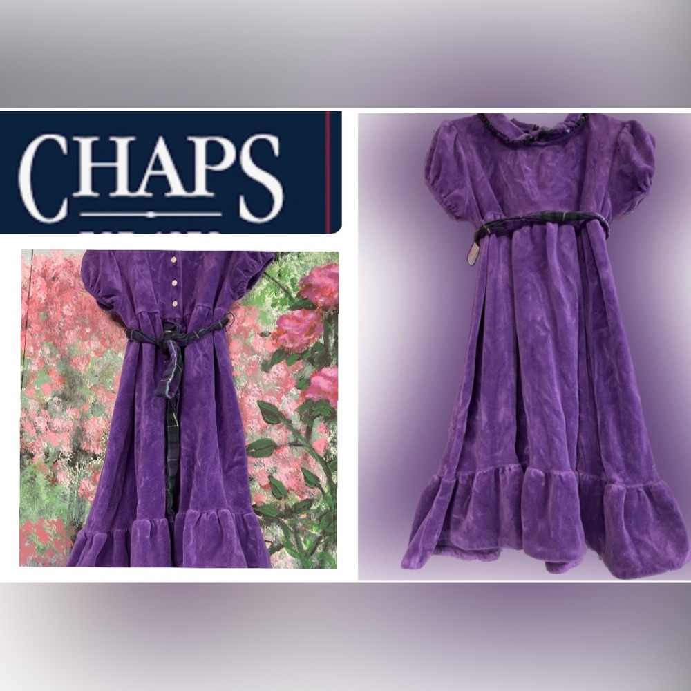 Purple Velvet Girls dress